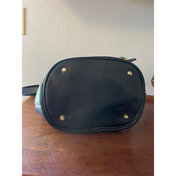 Valentina Italia Black Pebbled Leather Bucket Shoulder Bag - Picture 6 of 13